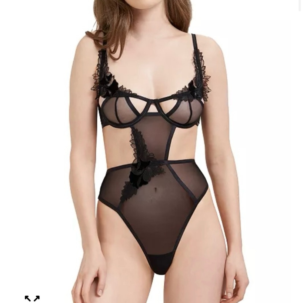 NWT Bluebella Black Sheer Lace Bodysuit